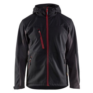 Softshell jack met capuchon 4753 MXXL Black/Red