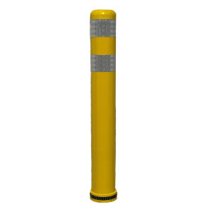 FLEXBOLLARD D.110MM H800MM GEEL/WIT
