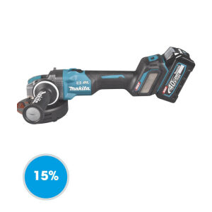 Accu haakse slijper 125mm XGT 40Vmax X-LOCK met schuifschakelaar + 2x BL4040 + D