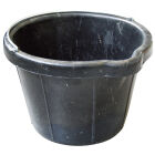 Bouwemmer rubber zwart met gietbek - zware uitvoering 12 L