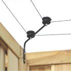 Isolatorsteunen incl. 2 isolatoren, hoekgeleiding