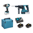 COMBOPACK DDF489 + DGR243 + 2x BL1850B+ DC18RC + MAKPAC