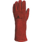 CA615K  10  Rood LASHANDSCHOEN VAN HITTEBESTENDIG SPLITLEDER MET KEVLAR  STIKSEL