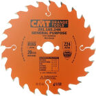 Universele cirkelzaagblad voor draagbaremachines D=165 F=O20 K=2.6 P=1.6 Z24 <º