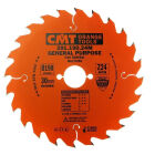 Universele cirkelzaagblad voor draagbaremachines D=190 F=O30 K=2.6 P=1.6 Z24 <º