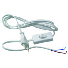 AANZETSNOER MET SCHAK. 2M WIT 2X0.75