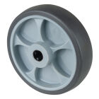 RUBBER WIEL ROLLAGER DIAM 125MM TOT 100KG