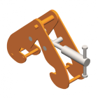 BALKENKLEM MET OPHANGOOG 75-230 mm 1000kg