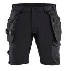 Short 4-weg stretch C60 Zwart/Donkergrijs 9998