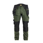WERKBROEK MET STRETCH KHAKI/ZWART C48
