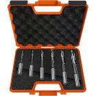 Set van 6 langgatboren, links Z2 S=O13 Q=SP