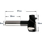 Cylinderkopboor met cylindrische schachtD=16 L=57 S=O8 Q=HW