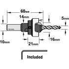 VERZINKER MET DIEPTE INSTELLING RECHTSD=16 S=10 45º Z2 D3=5