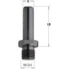 Schacht voor uitwisselbare boor of potscharnierfrees, rechts S=O10 x 50 LB=60