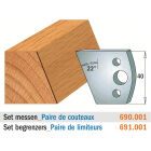 Paar profielmessen 40 mm nr. 1