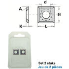 Standaard wpl reserve mes HC05, 2 stuksK=2 L=14 H=14 Z4 <º=35º Q=HW