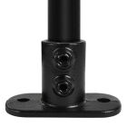 Ovale voetplaat 3/4 inch RAL9005 ZWART