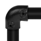 Kniestuk 90º 3/4 inch (26,9mm) RAL9005ZWART