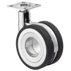 DESIGN DUBBEL WIEL PLAAT D75MM 50KG