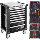 GEREEDSCHAPSWAGEN 8 LADEN MET 5 GEVULDEMODULEN FOAM ZWART