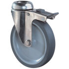 RVS ZWENKWIEL MET REM RUBBER GRIJS D.125