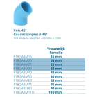ELLEBOOG 45º GA8M 20mm GIRAIR