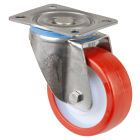 ZWENKWIEL POLYURETHAAN ROOD ROLLAGER INOX