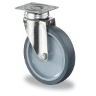 INOX ZWENKWIEL GUMMIRAD GLIJLAGER