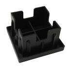 PLASTIEKDOP VIERKANT 60/60 ZWART 9005