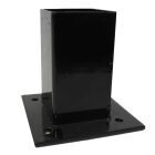 VOETSTUK 60/60MM VIERKANTE PAAL RAL9005H-VOET 115MM ZWART