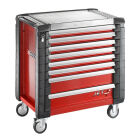 JET+4 Gereedschapswagen 8 laden - rood