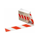 AFZETBAND ROOD/WIT 80MMx500M