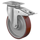 ZWAARLASTZWENKWIEL D.200 1000KG GEGOTENPOLYURETHAAN KOGELLAGER