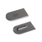 Cabineo afdekkappen, 100 stuks, metaalkleur, donker staal