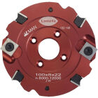 HW FREES O 100 X 8 X 22MM, Z4+V4, MET WISSELMESSEN, 4 GATEN, VOOR CLAMEX S