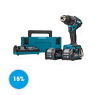 Accu klopboor- schroefmachine 13 mm XGT40Vmax + 2x BL4025 + DC40RA + MAKPAC
