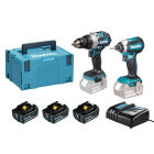 Combo kit LXT DHP489Z + DTD153Z +charger + 3x5Ah + Makpac