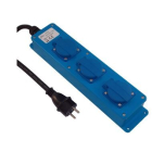 STEKKERBLOK 3-VOUDIG 3X2.5MM² 5M BLAUW