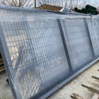 SCHUIFPOORT B600xH180 ZWART GELAKTCOMPLEET MET PALEN