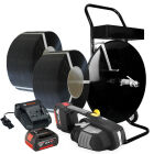 OMSNOERINGSAPP. ZP93 MET LI-ION ACCUEN OPLADER + HASPEL PP BAND 9 2x PP12/55