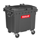 AFVALCONTAINER 1100L 4 WIELEN MET VLAKDEKSEL