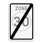 F4b einde zone 30 Verkeersbord 600x900mmT250 HI klasse2